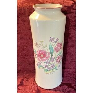 VTG Lozapenco Ceramic Vase w/ Floral Design - 11.5" Tall -‎ Made in Chile Decor